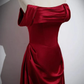 A-Line Red Long Prom Dress Party Dress Elegant Birthday Party Dress, DP3623