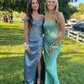 Light Blue Strapless Simple Elegant Long Wedding Guest Dress, DP3555