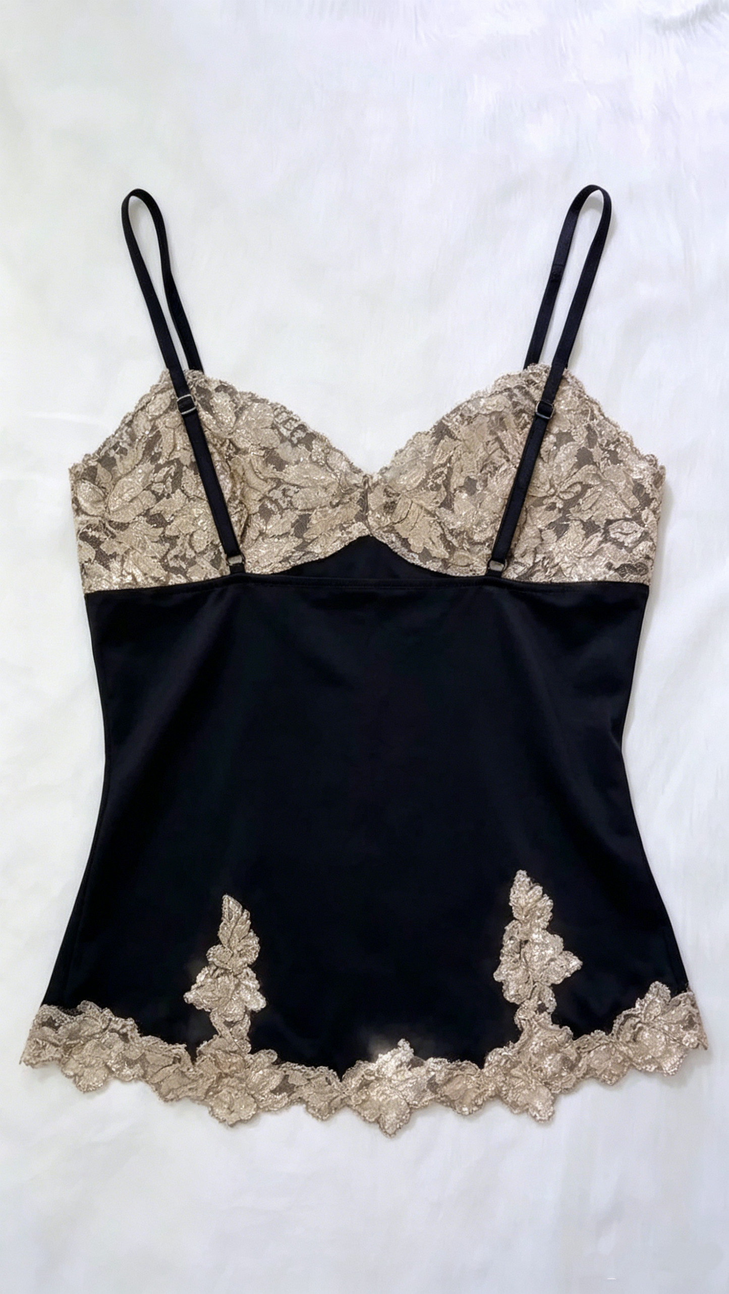 Black Satin Champagne Glitter Lace Two Piece Spaghetti Strap Corset Top Mermaid Evening Gown DP3161