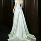 Vintage Satin Off-the-Shoulder Mermaid Ruched Prom Dress DP8568