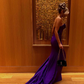 Gorgeous Purple Strapless Long Evening Dress Birthday Dress, DP2628