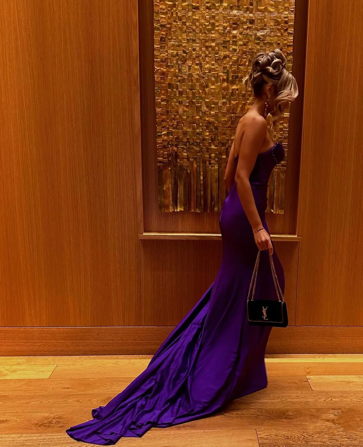 Gorgeous Purple Strapless Long Evening Dress Birthday Dress, DP2628