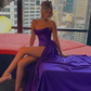 Gorgeous Purple Strapless Long Evening Dress Birthday Dress, DP2628