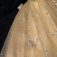 Gorgeous Shiny Yellow Sequin Beaded 3D Butterflies A-Line Floor-length Evening Dress Prom Dresses DP6200