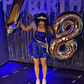 Royal Blue Satin Homecoming Dress Birthday Outfits, DP2715