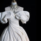 Robe de mariée élégante en satin, coupe trapèze, épaules dénudées, DP7057