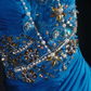 Glamorous Royal Blue Mermaid V-Neck Sleeveless Lace Embroidery Beaded Evening Gown DP7379