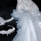 Elegantes, bodenlanges Brautkleid im Meerjungfrau-Stil mit herzförmigem Ausschnitt, Spitze und Tüll mit Perlenapplikationen, DP6173