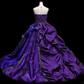 Vintage Royal Purple Strapless Oversized 3D Rose Sequin Lace Sweet 15 Quinceanera Ball Gown DP7552