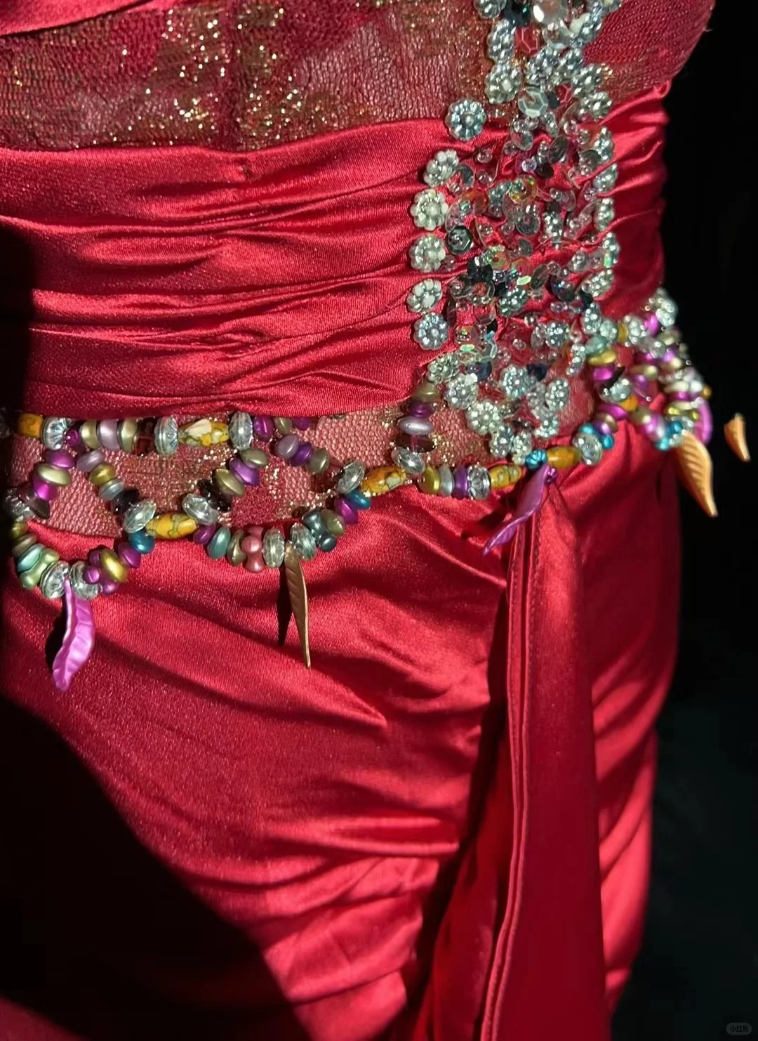 Glamorous Rust Red One-Shoulder Sheath Satin Ruched Formal Dress with Elegant Train Prom Dress DP7287