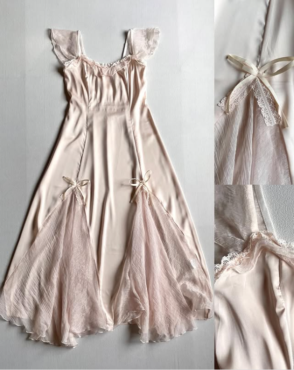 Light Pink A-Line Satin Girly Long Party Dress Birthday Outfits, DP3159
