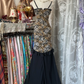 Vintage Leopard Print Sweetheart Design Mermaid Spaghetti Strap Prom Dress Evening Dresss DP6204