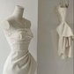 Elegant Halter Short Party Dress Homecoming Dress with Ruffles, DP3049