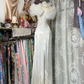 Vintage White Lace Wedding Dress Tulle Off-the-Shoulder Bridal Gown DP8328