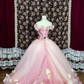 Elegant 3D Flowers Off-the-shoulder Sweet 16 Quinceanera Strapless A-Line Floor-length Prom Dress Evening Dress Ball Gown DP6419