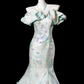 Chic Embroidery Beaded Mermaid Off-the-shoulder Prom Dress 3D Butterflies Evening Gown Party Dress Long Formal Dress DP6902