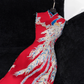 Gorgeous Shiny Red Beaded Sequined Embroidery Design Mermaid Prom Dress Evening Dress DP6227