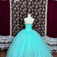 Gorgeous Shiny Beaded Sweet 16 Quinceanera Strapless A-Line Floor-length Prom Dress Evening Dress Ball Gown DP6413