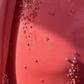 Glamorous Dusty Rose Beaded Mermaid Evening Gown Spaghetti Strap Prom Dress with Shawl DP8130