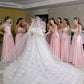 Wunderschönes rosa Spaghettiträger-A-Linien-Satin-Partykleid mit Herzausschnitt, Brautjungfernkleid DP6302
