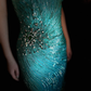 Vintage Blue-green Spaghetti Strap Sparkling Beaded Tassel Design Sheath Short Homecoming Dress DP6055