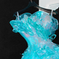 Gorgeous Sparkling Blue Beaded Sequin Mermaid Elegant Chiffon Tulle Evening Dress Prom Dresses DP6149