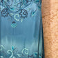 Elegant Ocean Blue Off-the-Shoulder Mermaid Satin & Embroidery Prom Dress DP8180