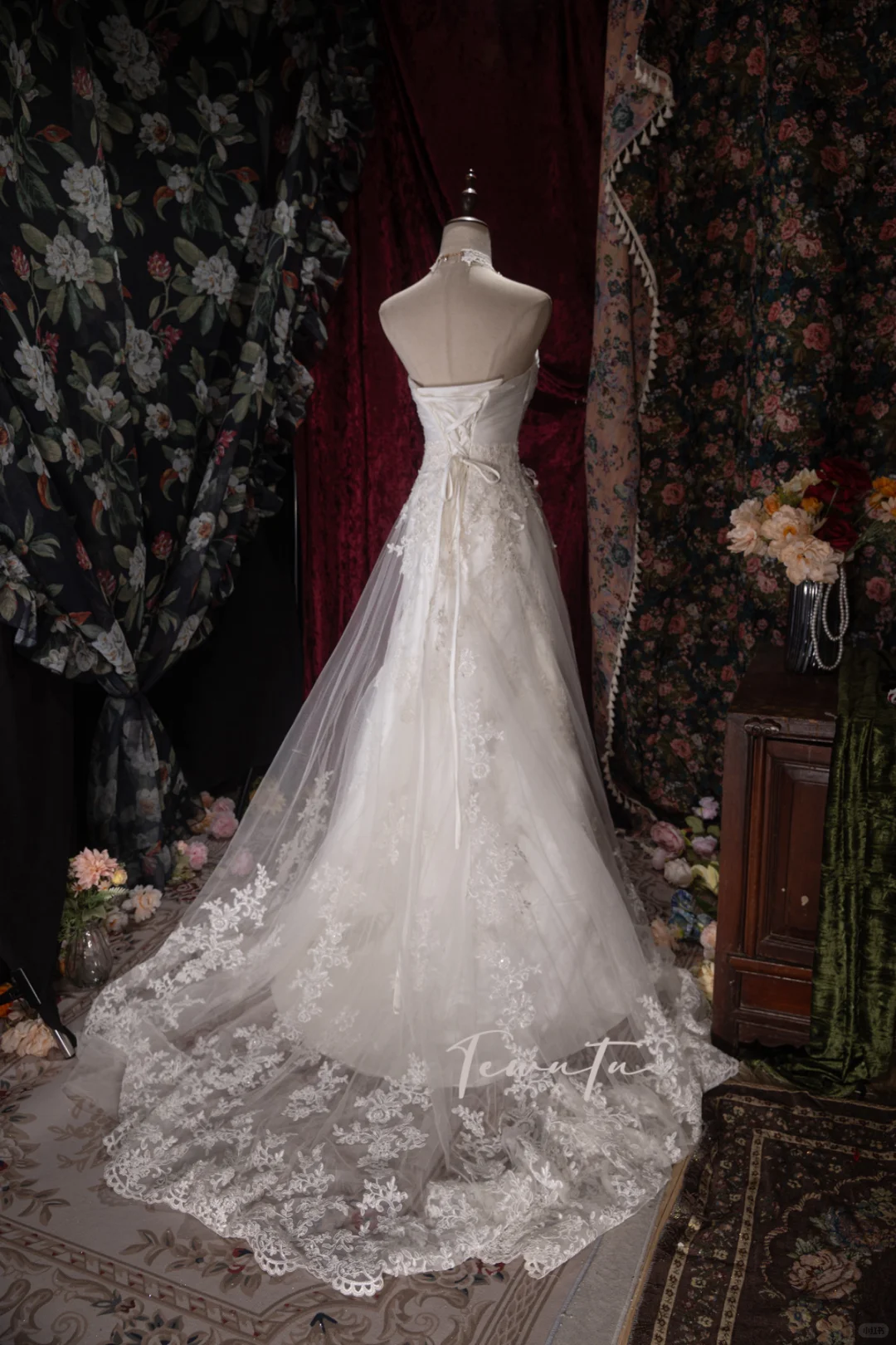 Vintage Strapless Sweetheart A-Line Lace Tulle Floral Embroidery & She   DSProm