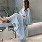 Light Blue Long Sleeves A-Line Long Formal Party Dress Modest Evening Dress, DP4981