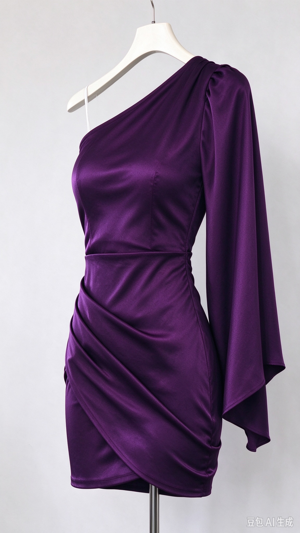 Royal Blue One Shoulder Sheath Short Party Dress, DP4145