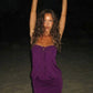 Vintage Purple Strapless Ruched Bodycon Homecoming Dress DP8686