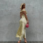 Enchanting Off-the-shoulder Satin Mermaid Floor-length Prom Dress Evening Dress DP6328