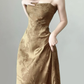 Elegant Spaghetti Straps Sheath Jacquard Long Party Dress Sexy Evening Dress, DP5366