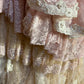 Vintage Pink Lace Strapless Tiered Sweet 16 Quinceanera A-Line Evening Dress Ball Gown DP6280