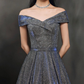 Elegant Off Shoulder A-Line Shiny Long Formal Prom Dress Evening Gown, DP3496