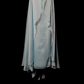 Blue Halter Neck A-Line Chiffon Vintage Long Party Dress Formal Prom Dress, DP5408