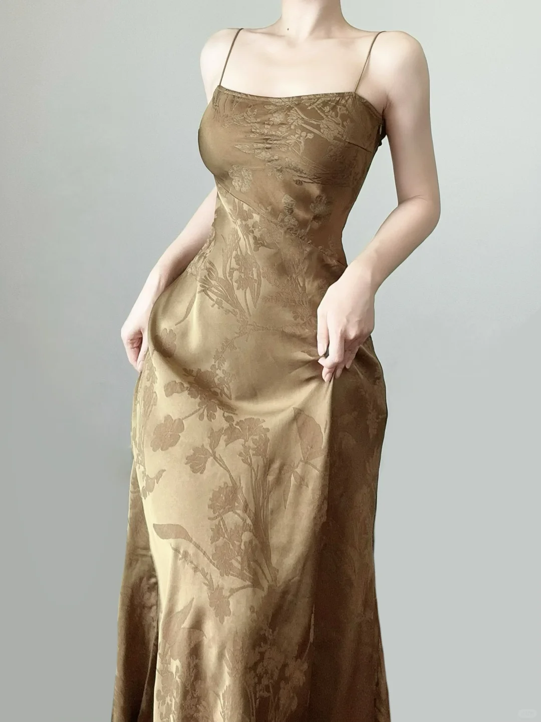 Elegant Spaghetti Straps Sheath Jacquard Long Party Dress Sexy Evening Dress, DP5366