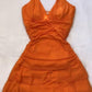 Orange Halter A-Line Vintage Homecoming Dress Birthday Outfits, DP3293