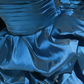 Chic Navy Blue Strapless A-Line Satin Ruffled Homecoming Dress Party Dress Cocktail Dress DP7106
