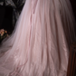 Pink Off-the-Shoulder Beaded Tulle Prom Dress Floral Quinceanera Ball Gown DP8349