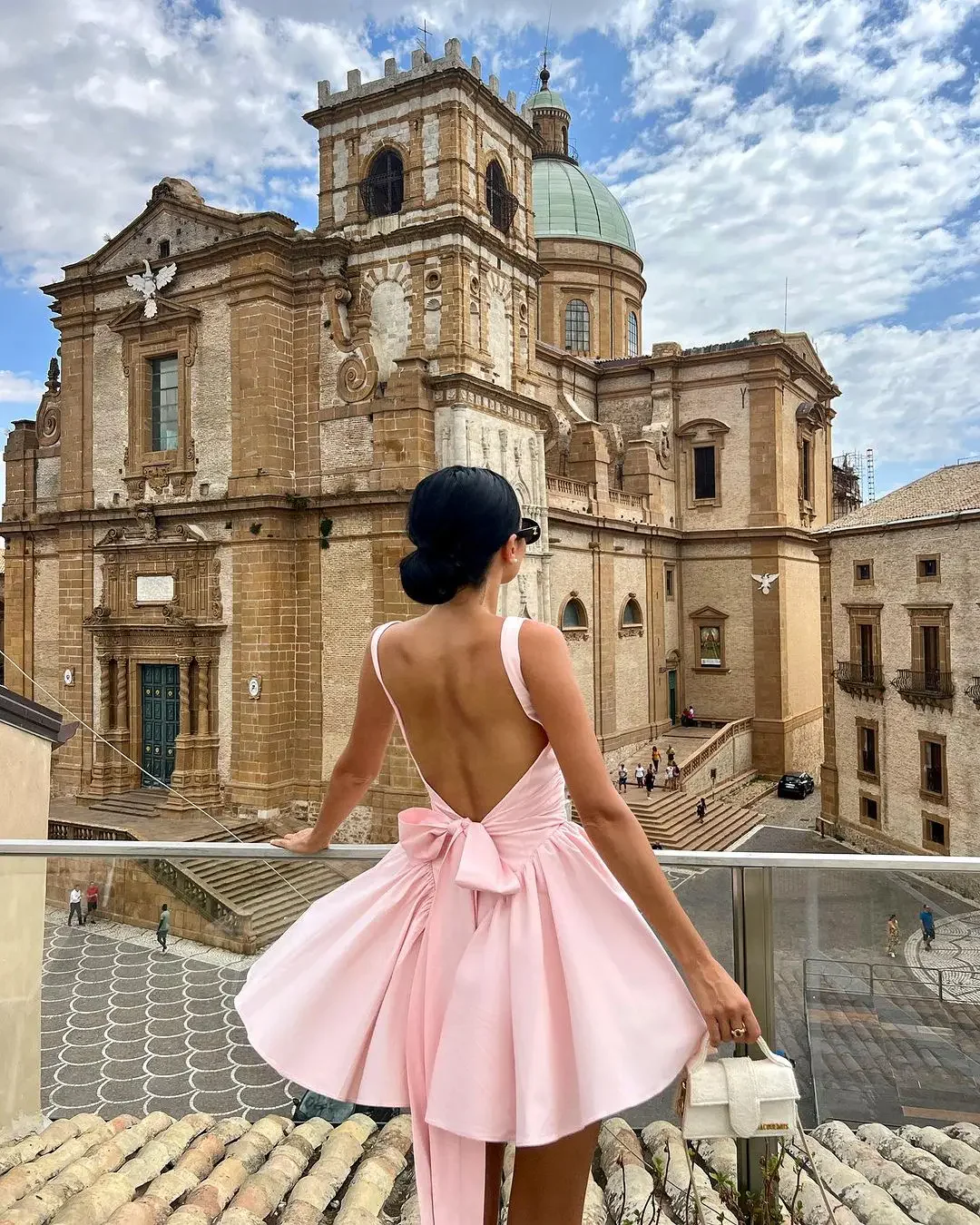 Pink Backless A-Line Homecoming Dress Birthday Party Dress,DP1825