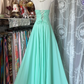 Elegant Mint Green Applique Sweetheart Strapless A-Line Long Prom Dress Evening Dress DP6384