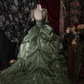 Glamorous Emerald Green Sequin V-Neck Tulle Ball Gown DP8343