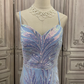 Elegant Sky Blue Iridescent Sequin Mermaid Prom Dress DP7968