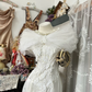 Vintage White Lace Wedding Dress Tulle Off-the-Shoulder Bridal Gown DP8328