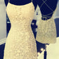 Vintage Yellow Floral Applique Spaghetti Strap Short Sheath Party Dress Cocktail Dress Homecoming Dress DP6485