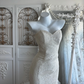 Gorgeous Strapless Sweetheart Lace Mermaid Wedding Dress Tiered Ruffled Tulle Bridal Gown DP8297