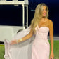Vintage Pink Sweetheart Prom Dress Sheath Evening Dress Beaded Party Dress Long Formal Dress DP6874