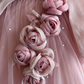 Elegant Pink Strapless Prom Dress 3D Floral Rose Tulle Evening Gown Sweet 15 Quinceanera Ball Gown DP8138