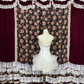 Shiny White Beaded Strapless A-Line Short Tiered Party Dress Homecoming Dress DP6415